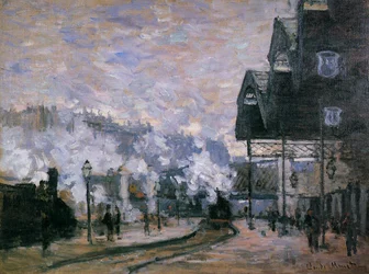 Estación Saint-Lazare, los cobertizos de mercancías de la región occidental